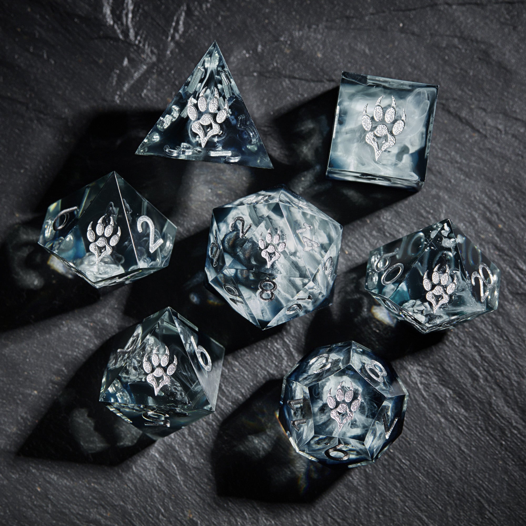 The Lone Wolf in the Snow All Paw Dice - CrystalMaggie