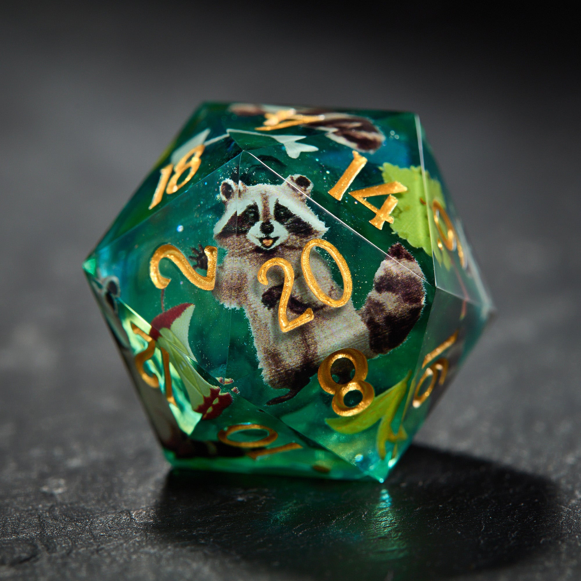Raccoon in the Forest Dice - CrystalMaggie