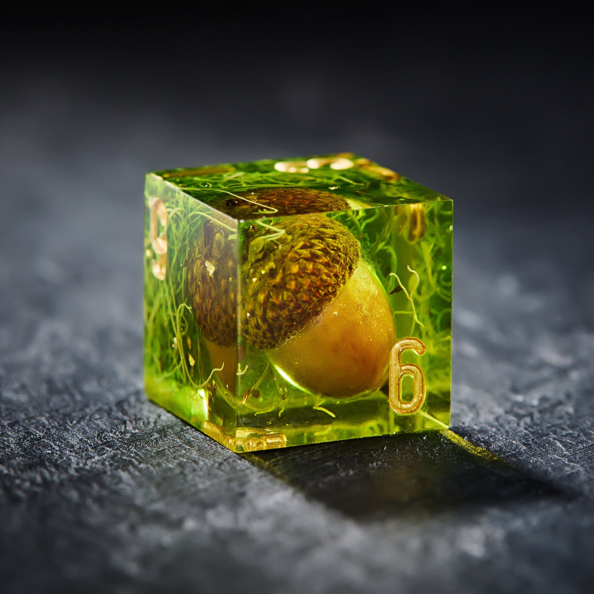 Acorn Grass Green Dice - CrystalMaggie