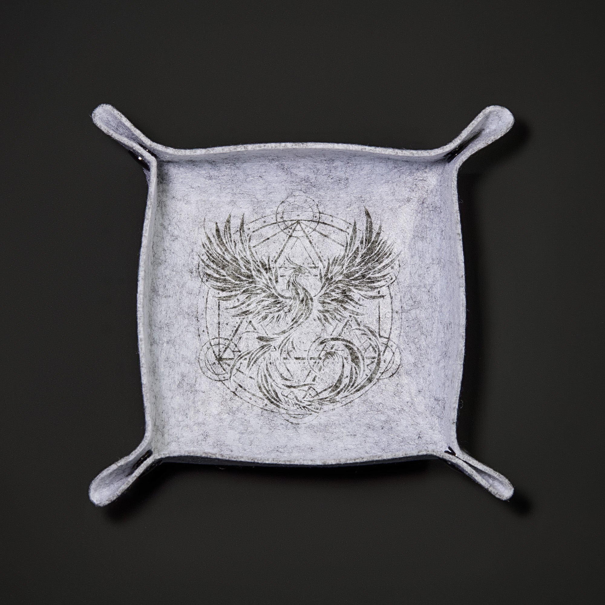 Magic Circle Phoenix Motif Dice Tray - CrystalMaggie