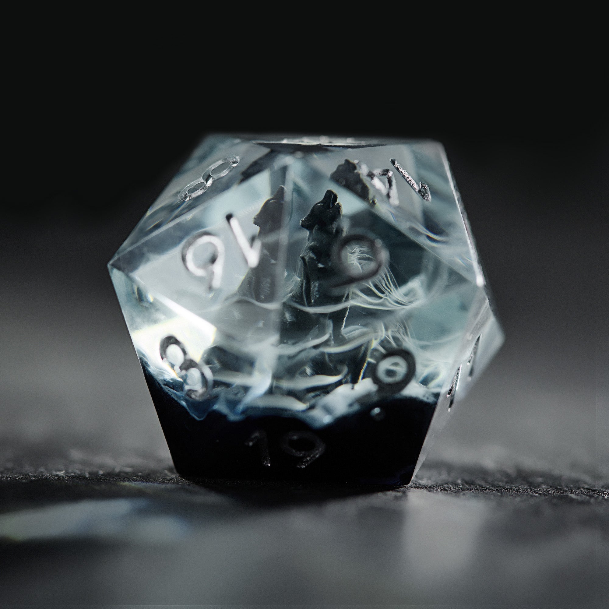 The Lone Wolf in the Snow All Paw Dice - CrystalMaggie