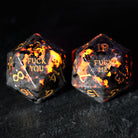 Yooperlite UV Reactive Gemstone F Word DnD D&D Dice Set