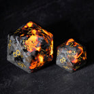 Yooperlite UV Reactive Gemstone F Word DnD D&D Dice Set
