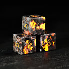 Yooperlite UV Reactive Gemstone Flying Dragon DnD D&D Dice Set