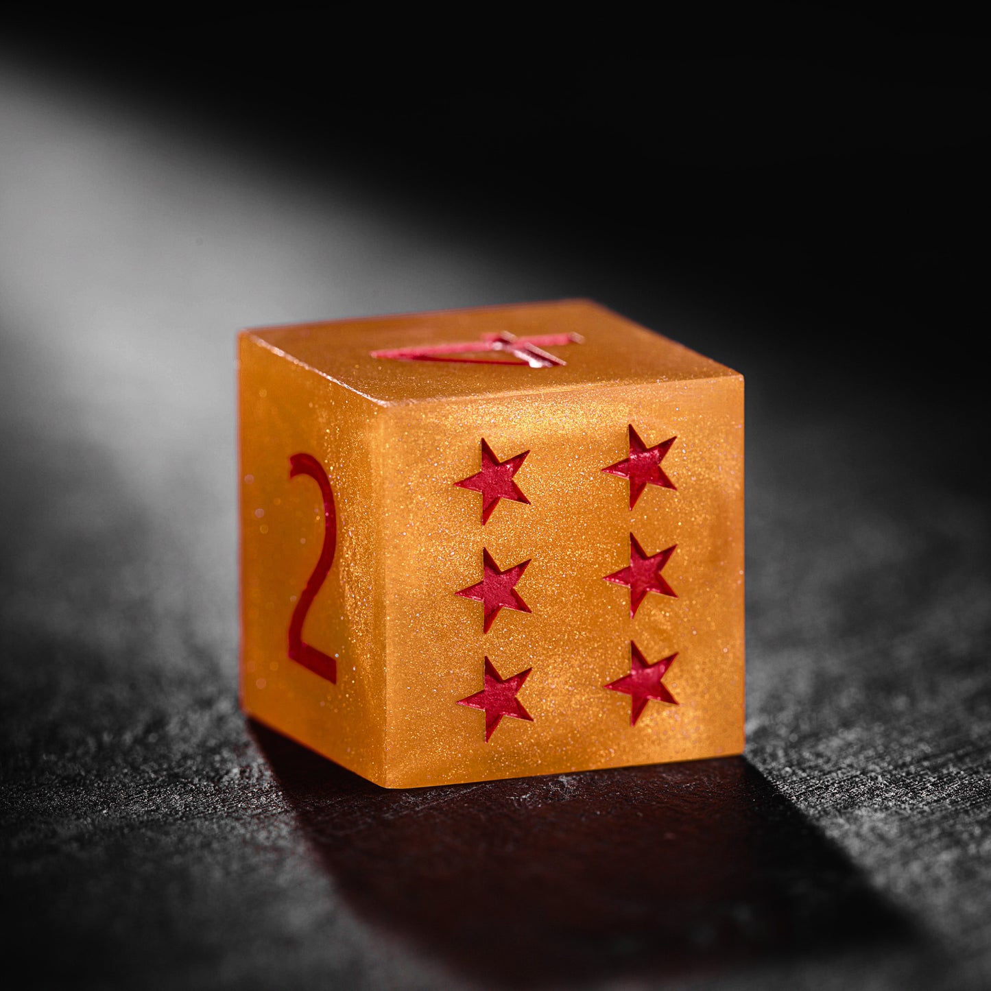 Design inspired by Dragon Ball - Orange Resin DnD D&D Dice Set