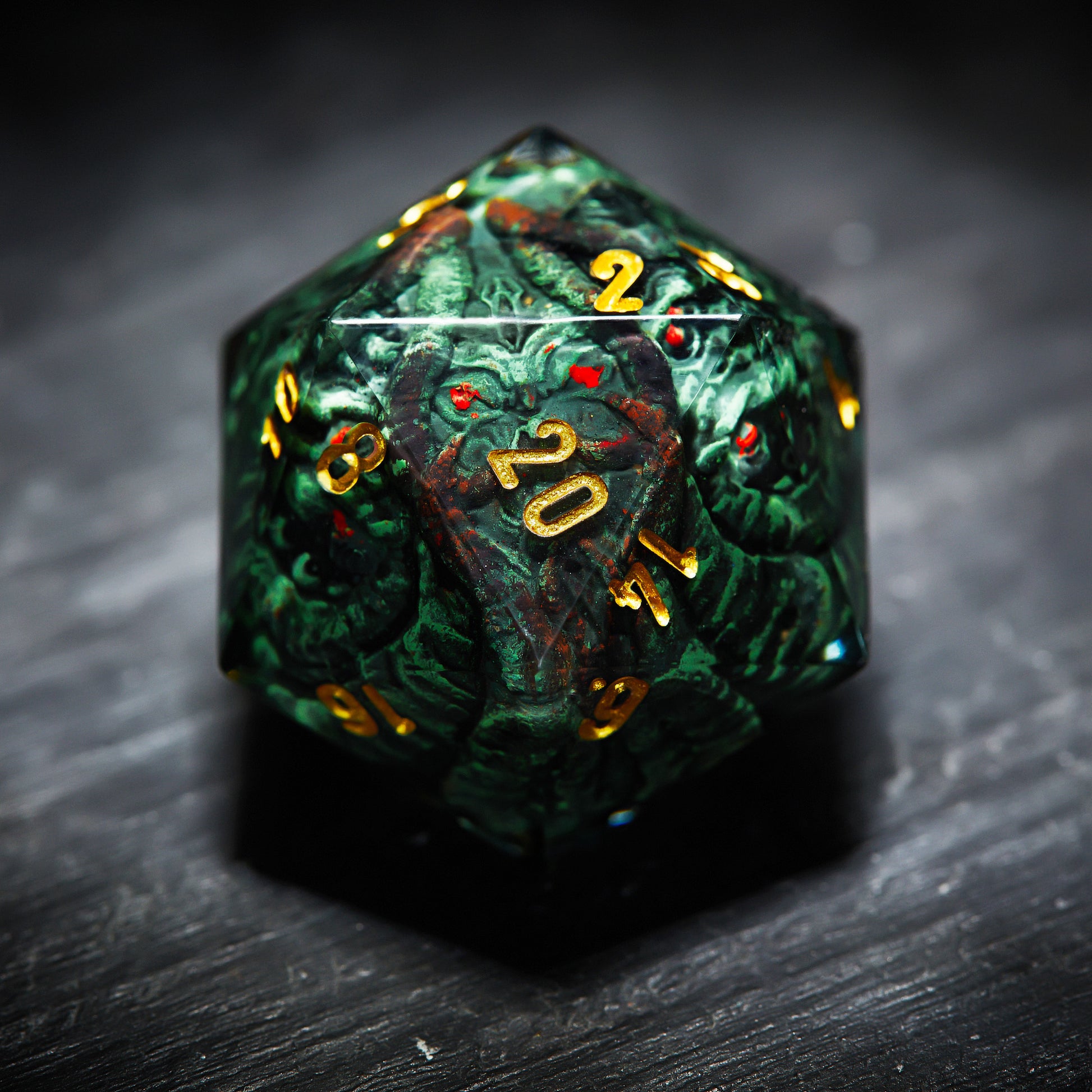 Cthulhu-Inspired Resin DnD D&D Dice Set