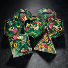Magical Forest Mushroom Resin DnD D&D Dice Set