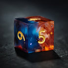 Mystical Blue and Red Resin Dice for Baldur's Gate Adventures DnD D&D Dice Set