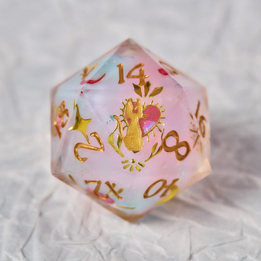 The Black Cat Luna in the Sailor Moon Series Resin DnD D&D Dice Set