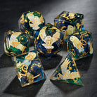 Starry Night Owl Resin DnD D&D Dice Set