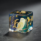 Starry Night Owl Resin DnD D&D Dice Set
