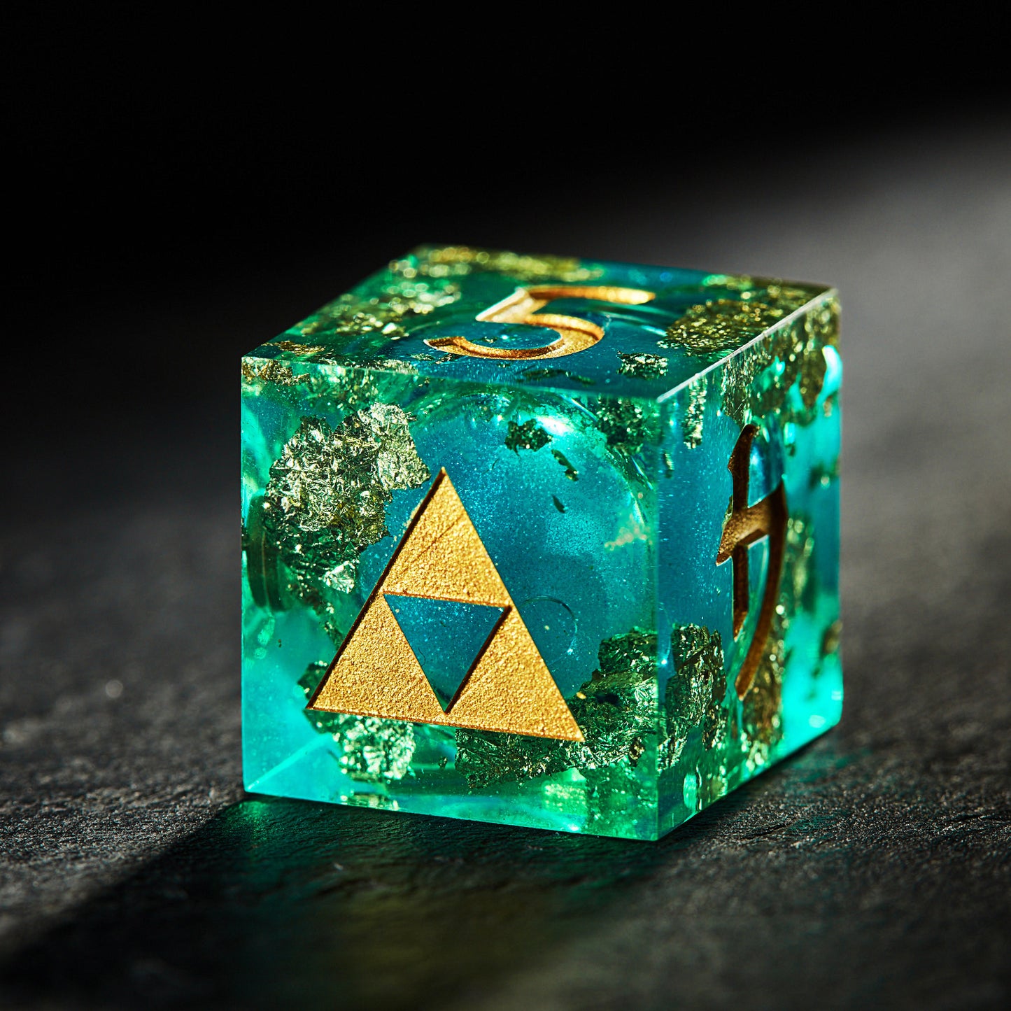 Blue Sand Liquid Core All Zelda DnD D&D Dice Set