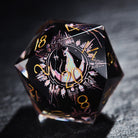 Mystic Black Star Moon Cat Resin DnD D&D Dice Set