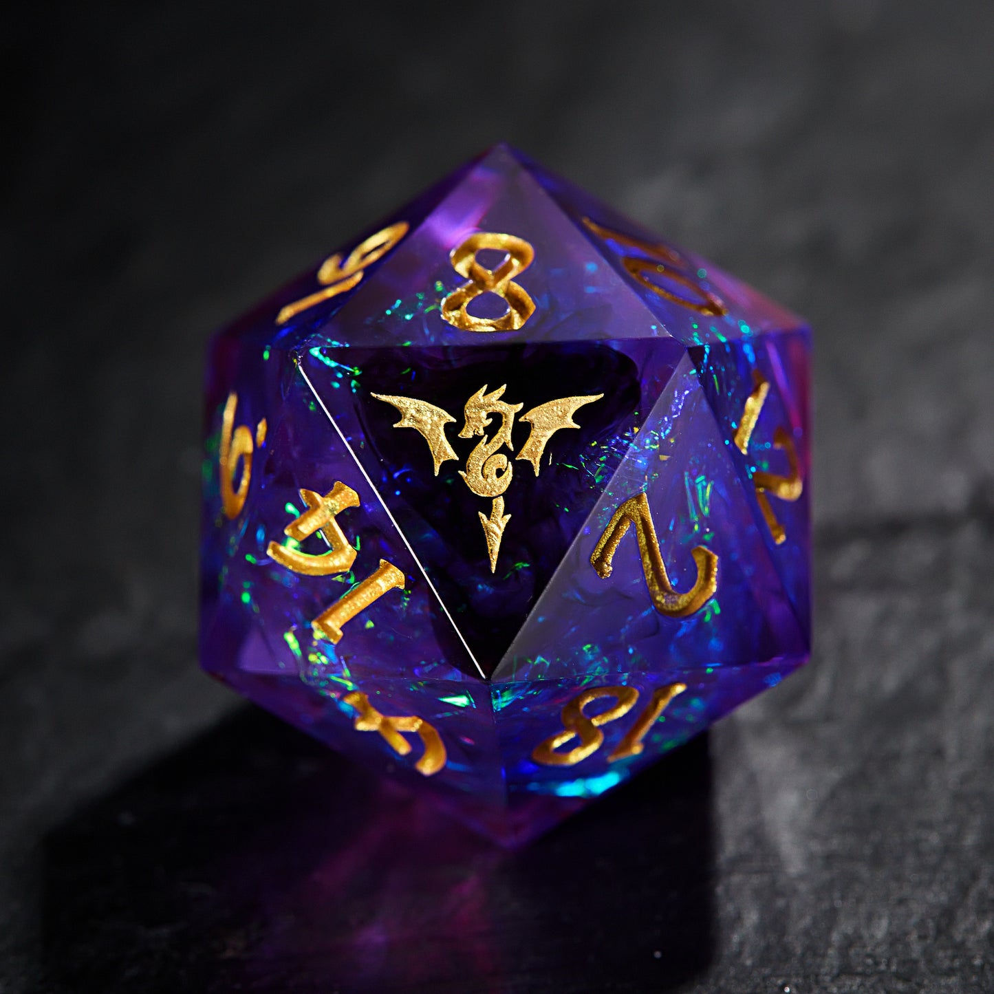 Lila Glitzer Galaxie Würfel DnD D&amp;D Würfel Set