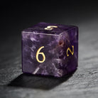 Amethyst Gemstone Flying Dragon DnD D&D Dice Set