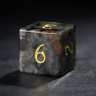 Yooperlite UV Reactive Gemstone Flying Dragon DnD D&D Dice Set