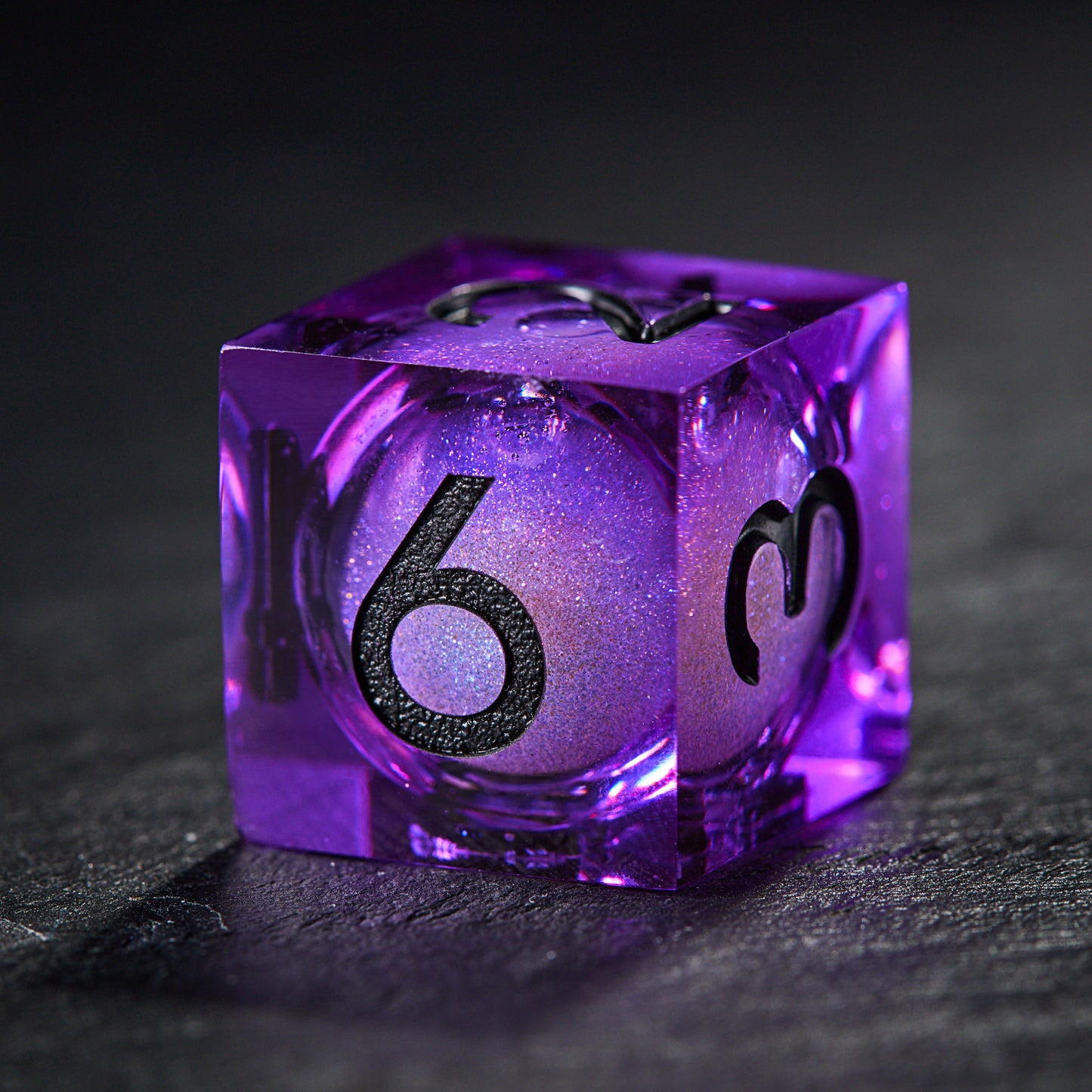 Lila Liquid Core Galaxy DnD D&amp;D Würfelset