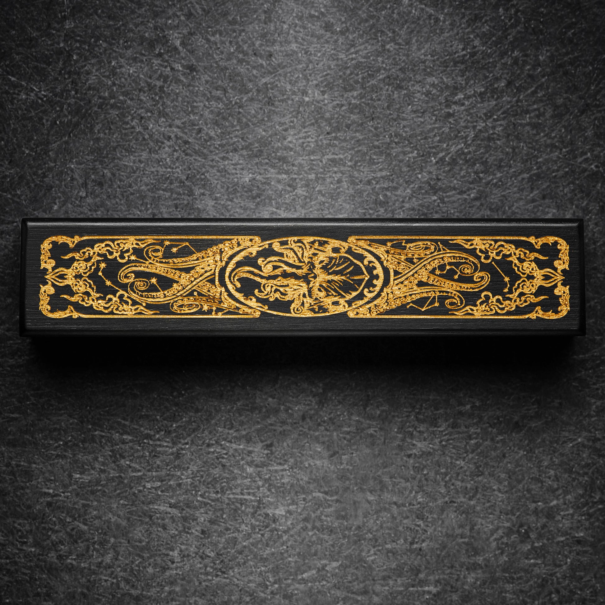 Black Wood Cosmic Horror Cthulhu Motif DnD D&D Dice Box