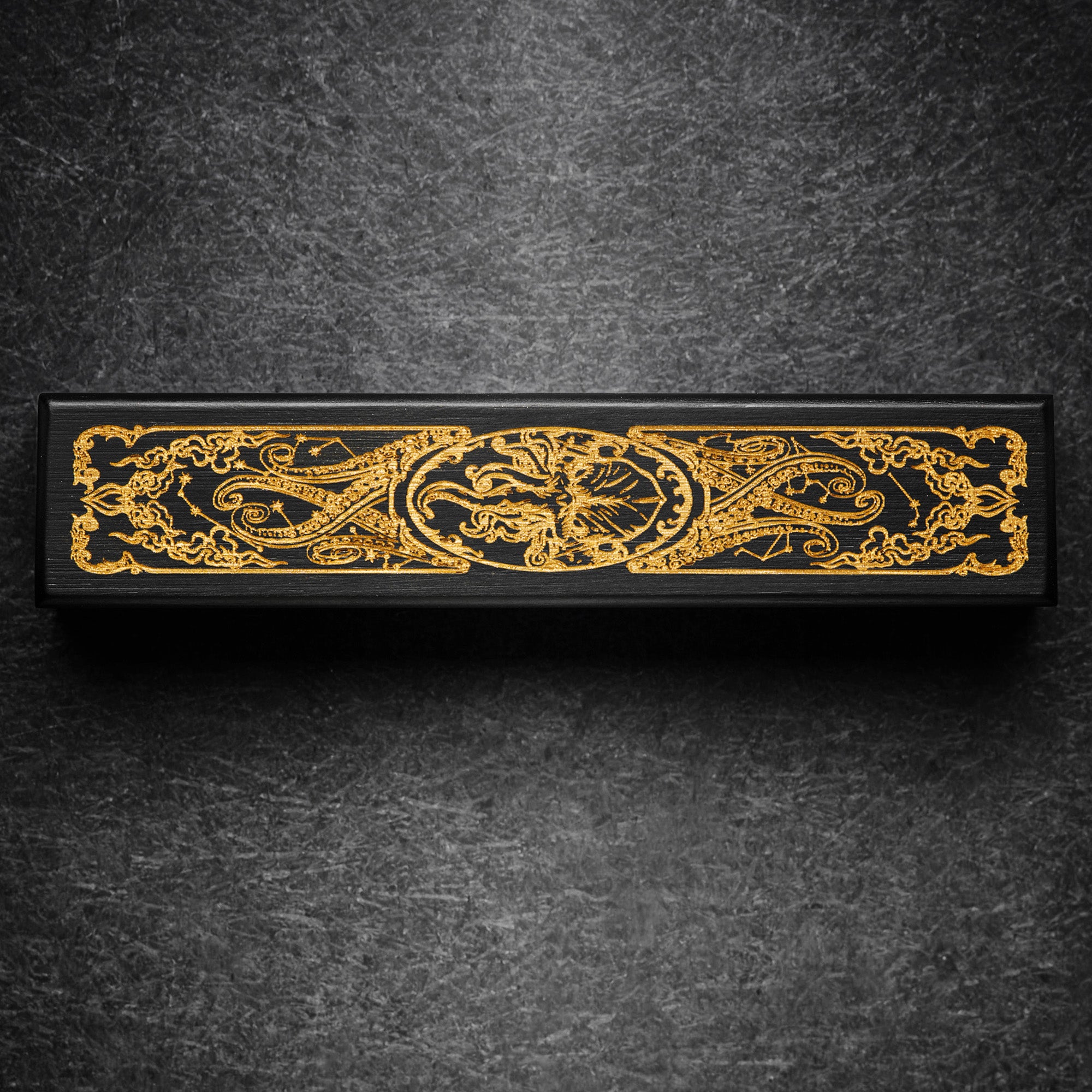 Black Wood Cosmic Horror Cthulhu Motif DnD D&D Dice Box