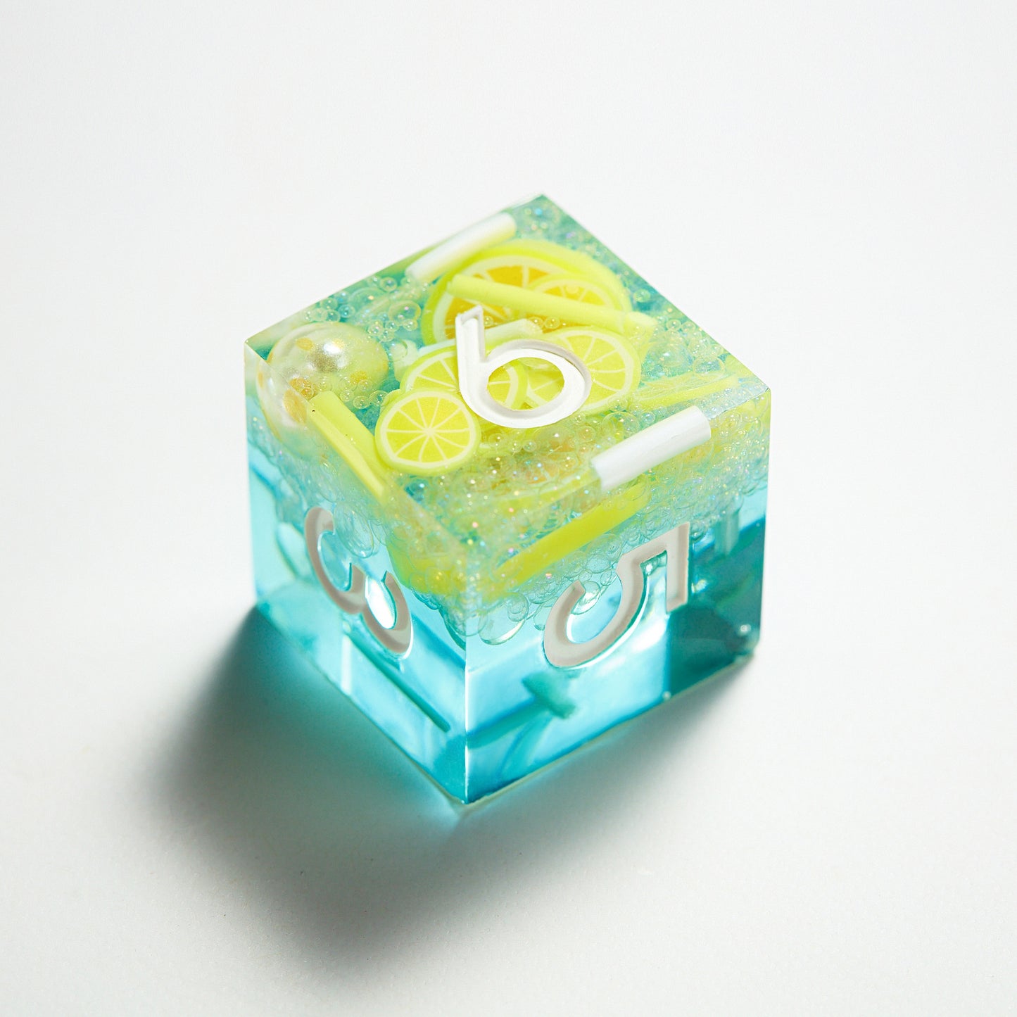 Lemon Soda Resin DnD D&D Dice Set