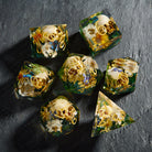 Flower Skull Butterfly Dice - CrystalMaggie