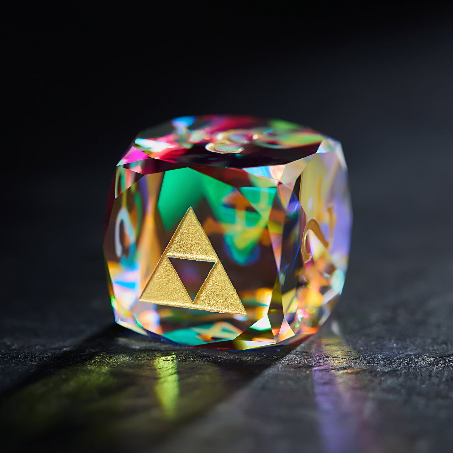 Multifaceted Fantastic Glass All Zelda DnD D&D Dice Set