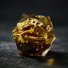 Dragon Bone Skull Amber Dice - CrystalMaggie