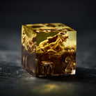 Dragon Bone Skull Amber Dice - CrystalMaggie