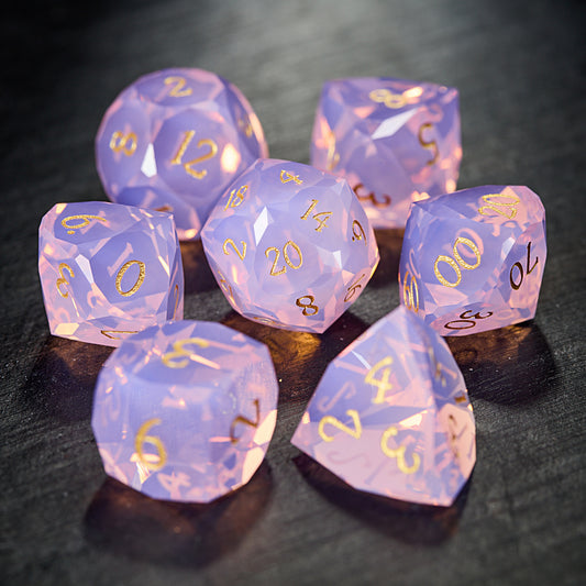 Schwarzer Obsidian Edelstein DnD D&amp;D Set