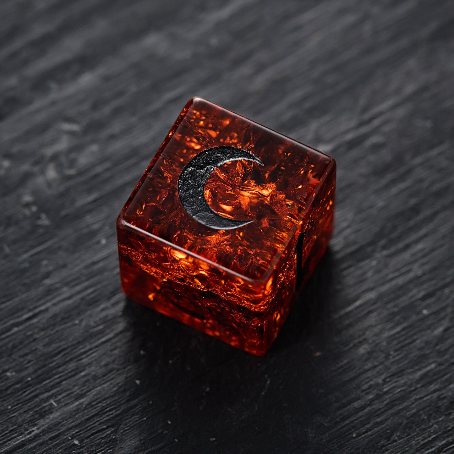 Red Lightning Glass Fudge Dice Fate Dice D6