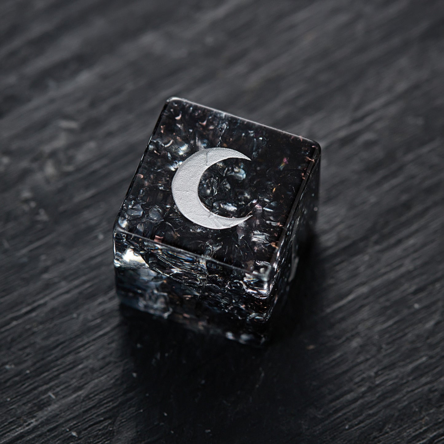 Black Lightning Glass Fudge Dice Fate Dice D6