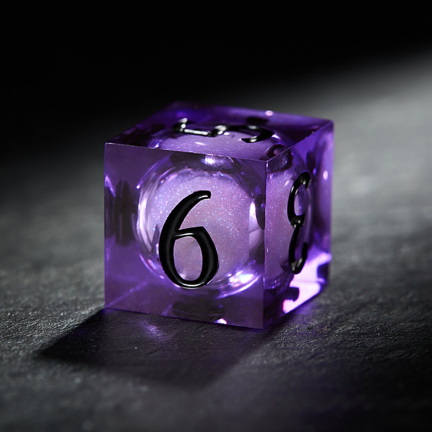 Lila Liquid Core Galaxy DnD D&amp;D Würfelset