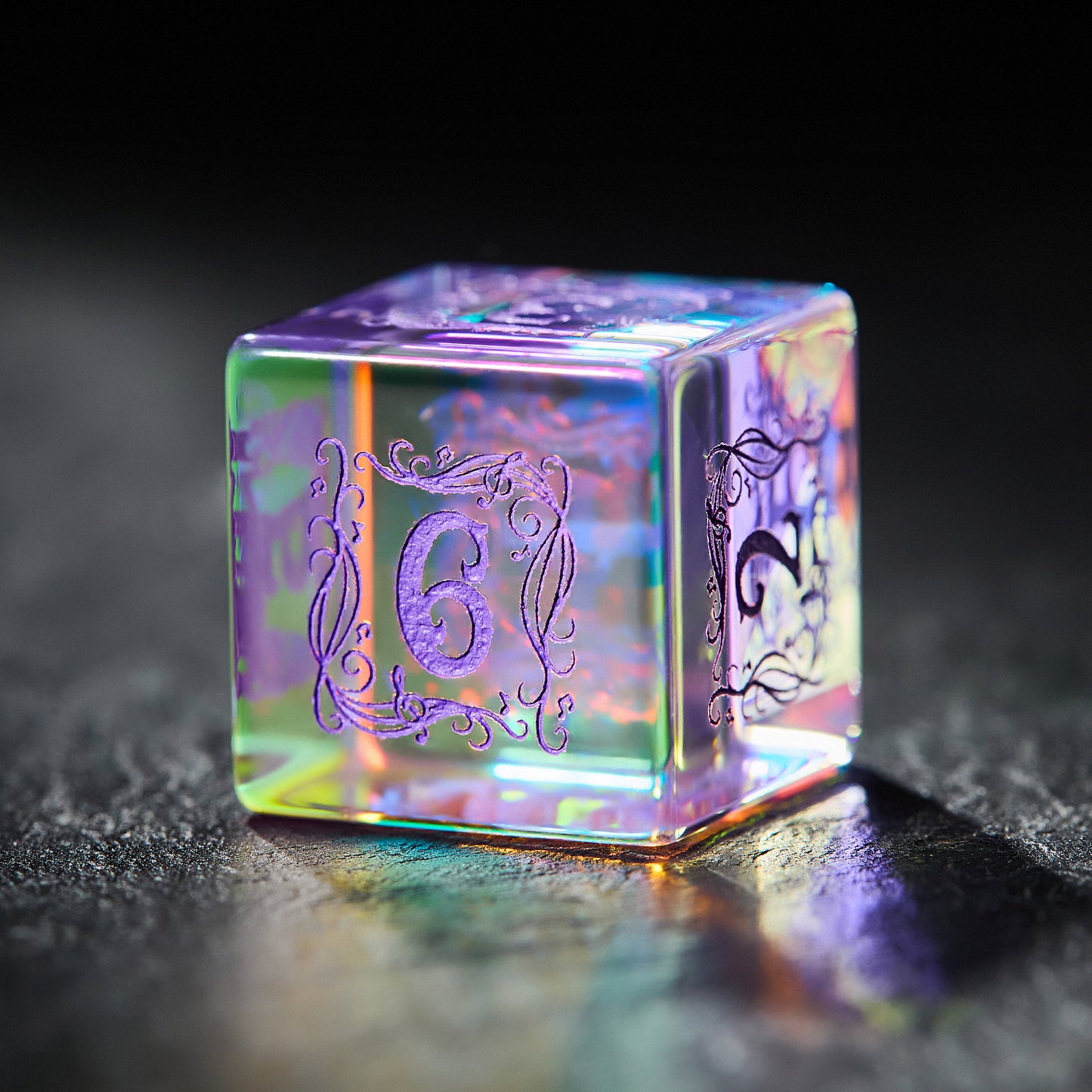 Fantastic Glass Bard F Word Dice - CrystalMaggie