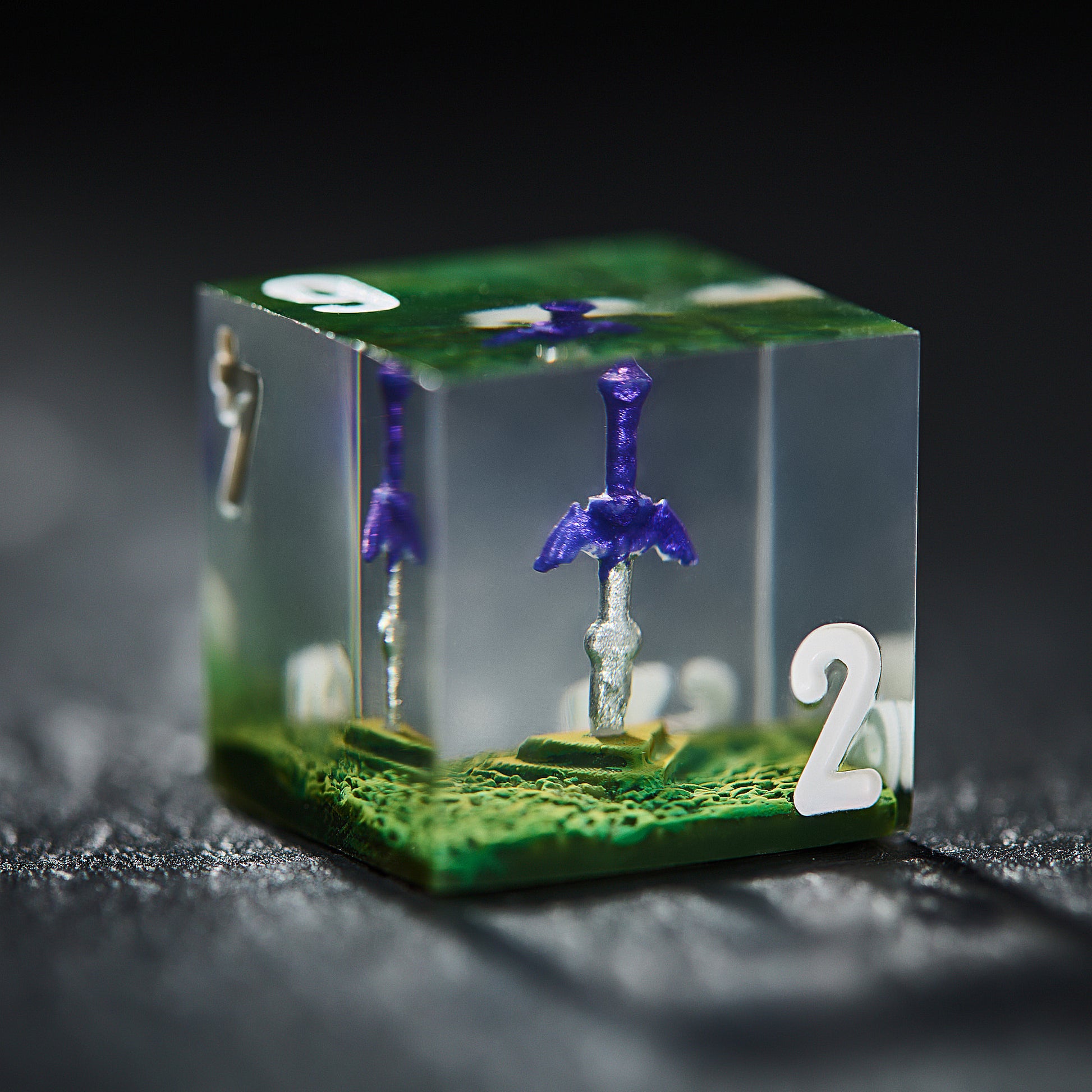 The Legend of Zelda Master Sword Resin DnD D&D Dice Set
