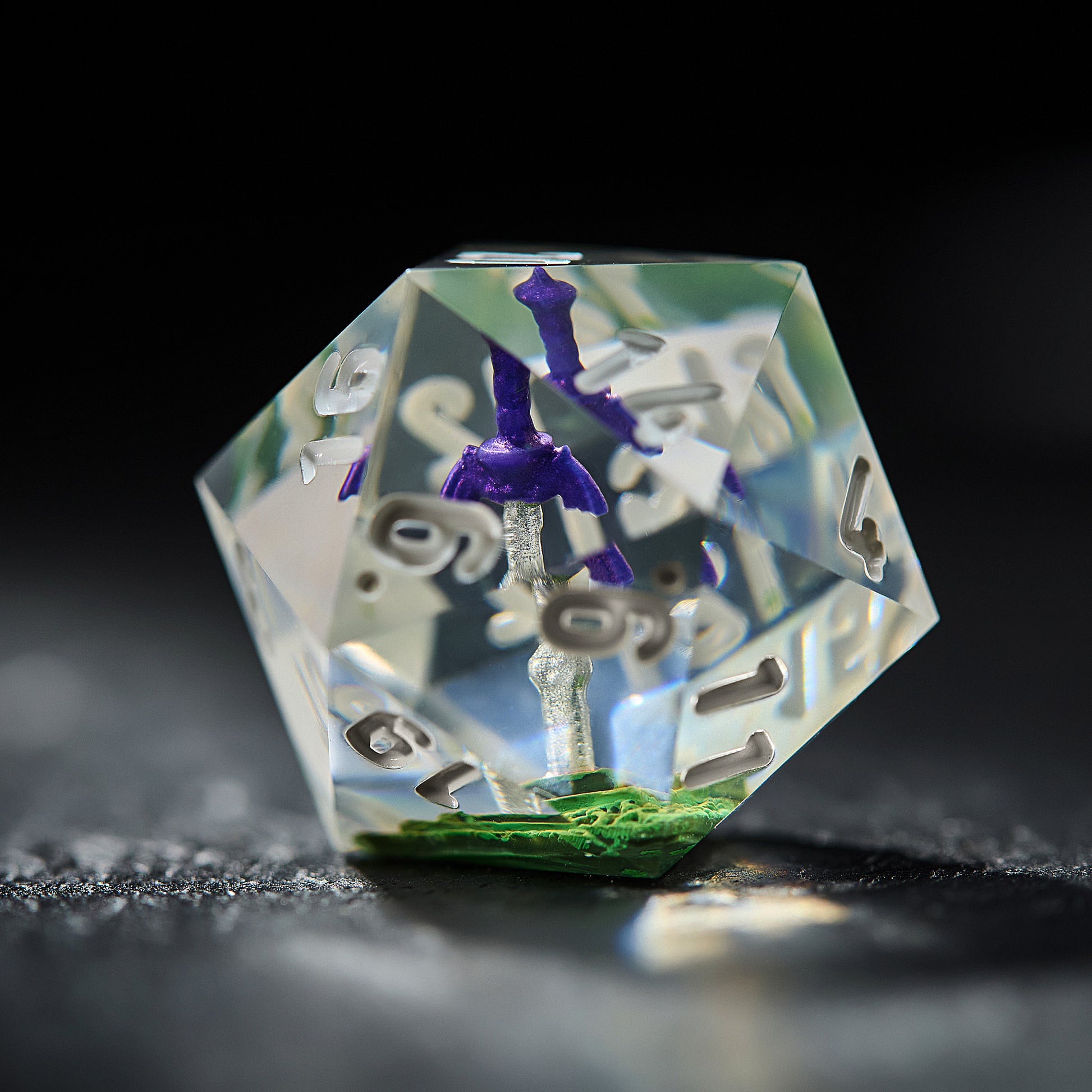 The Legend of Zelda Master Sword Resin DnD D&D Dice Set