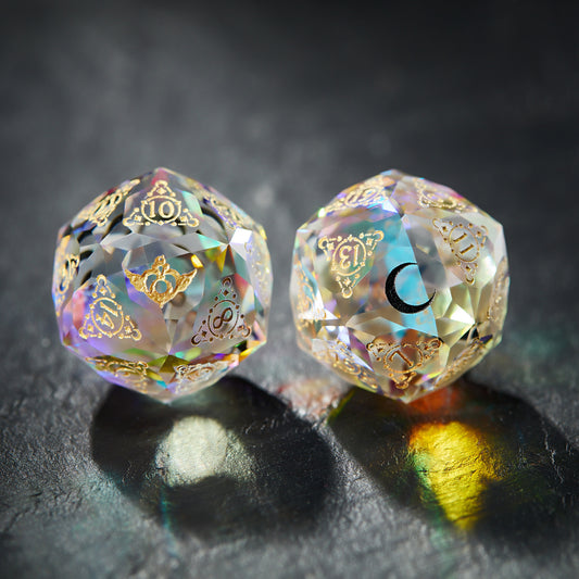 Multifaceted Fantastic Glass Astrology Motif Sailor Moon Dice