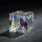 Black Wolf Ice Blue Dice - CrystalMaggie