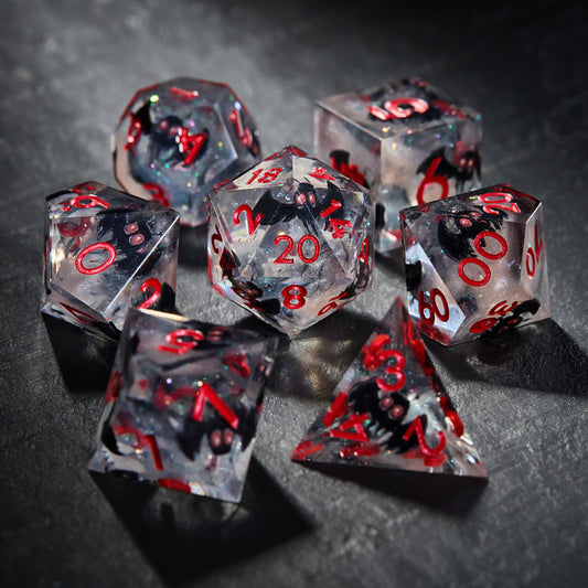 Mothman Resin DnD D&D Dice Set - CrystalMaggie