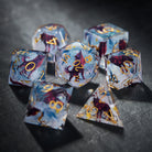 Black Wolf Ice Blue Dice - CrystalMaggie