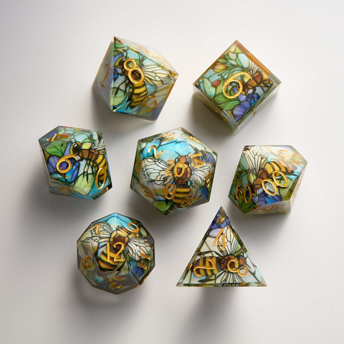 Honeybees and Flowers Dice - CrystalMaggie