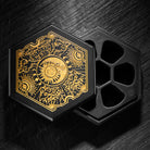Black Wood Astrology Motif Dice Box - CrystalMaggie