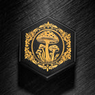 Black Wood Mushroom Motif Dice Box - CrystalMaggie