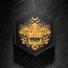 Black Wood Moth Mushroom Motif Dice Box - CrystalMaggie