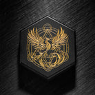 Black Wood Magic Circle Phoenix DnD D&D Dice Box - CrystalMaggie