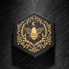Black Wood Plant Bee Motif DnD D&D Dice Box - CrystalMaggie
