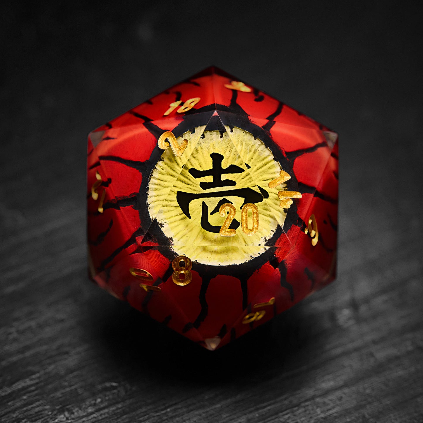 Inspired by Demon Slayer Kokushibo Chonk D20 Resin Dice