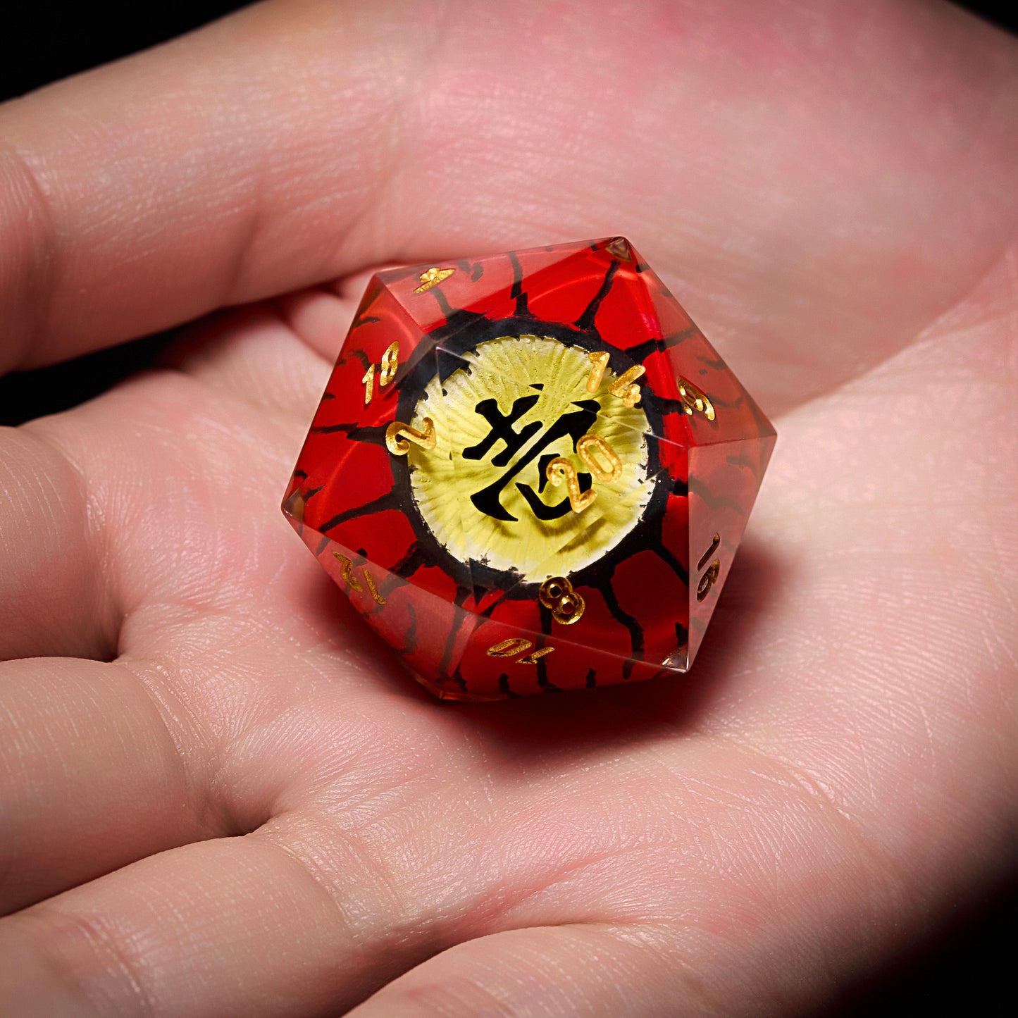 Inspired by Demon Slayer Kokushibo Chonk D20 Resin Dice
