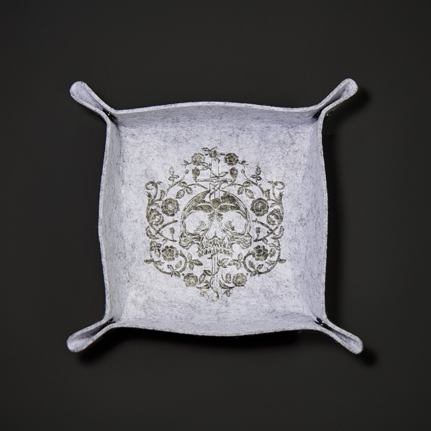 Rogue Rose Skull Motif Dice Tray