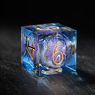Unicorn Purple Sand Liquid Core Dice - CrystalMaggie