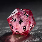 Dark Red Liquid Core Resin Hollow Knight Dice - CrystalMaggie